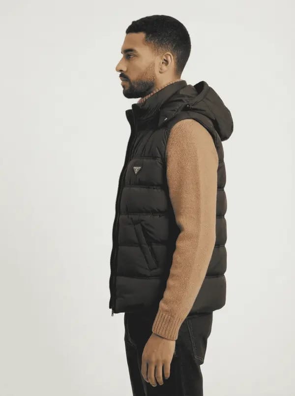 Doudoune Sans Manches Homme Ref: DSM-901 (Capuche Amovible)