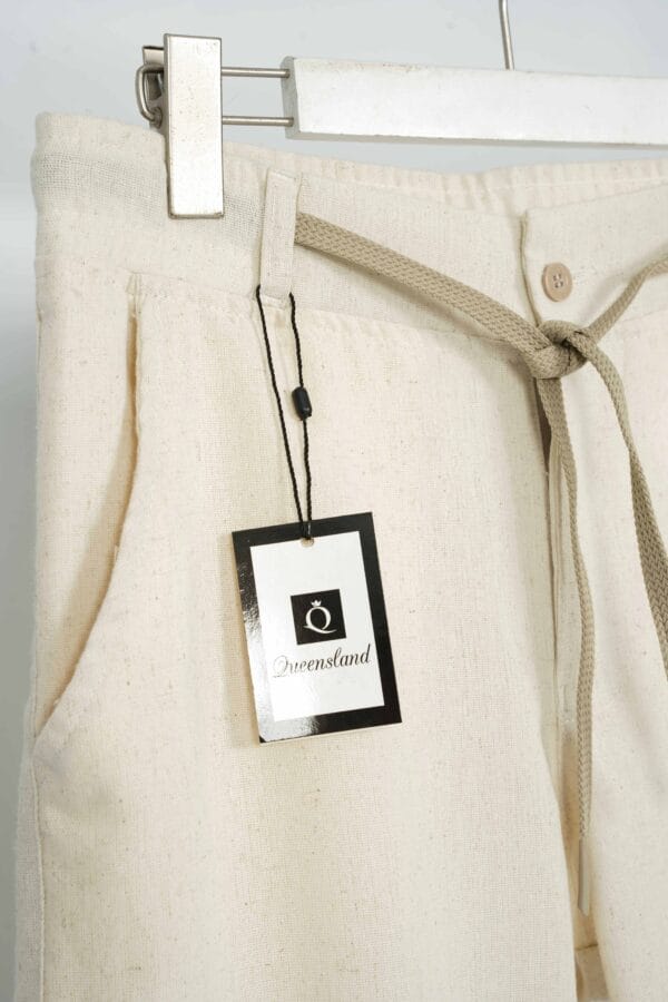 DSC09468 Pantalon Massimo dutti en 100 % Lin Relaxed Fit ( Beige ) Ref-LN722FR