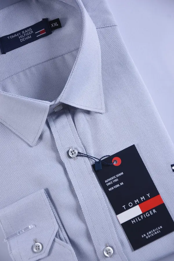 KB0WFl17SlmCDlJx4IZfGRhVQqbwnDdw2RimPPWC Chemise Tommy Oxford coton piqué Ref-Pc07810 ( Gris clair )
