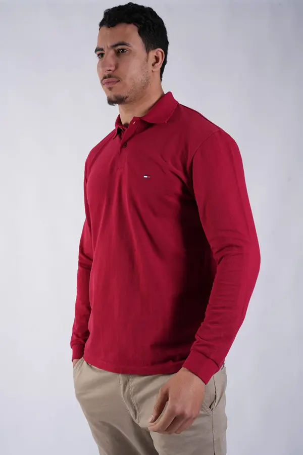 Pack 3 Polo Tommy manches Longue en Pur Coton Piqué Ref-TP5GG410