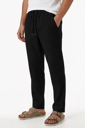 WhatsApp Image 2026-06-20 at 13.08.43 Pantalon Massimo dutti en 100 % Lin Relaxed Fit NOIR