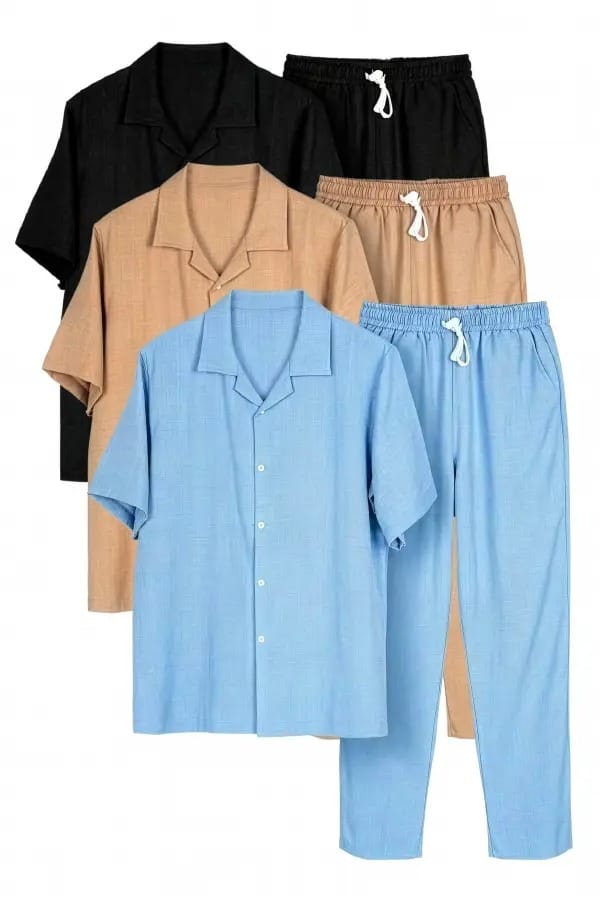 PACK 3 Ensemble Homme Lin Premium