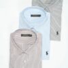 Pack 3 Chemises Ralph Demi-Manches rayée – Chambray Cotton Ref-RR1QQ30N